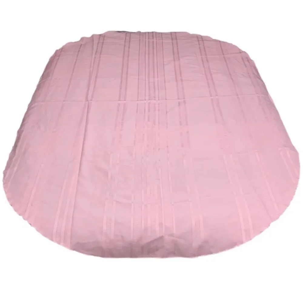 Pink Textured Oval Tablecloth, 60